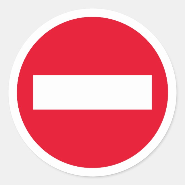 Autocollants de signalisation rouge STOP - Ne pas  (Devant)