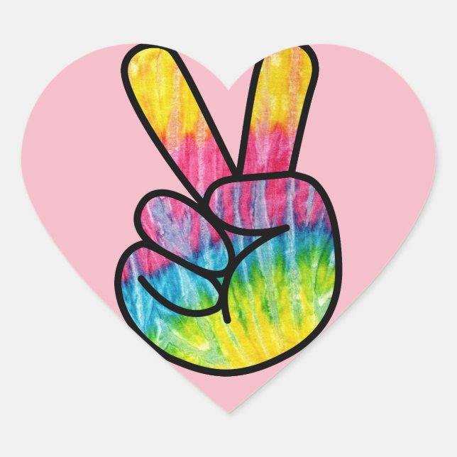Autocollants de signe de paix hippie (Devant)