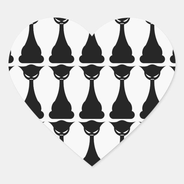 Autocollants de silhouette gothique de chat noir (Devant)