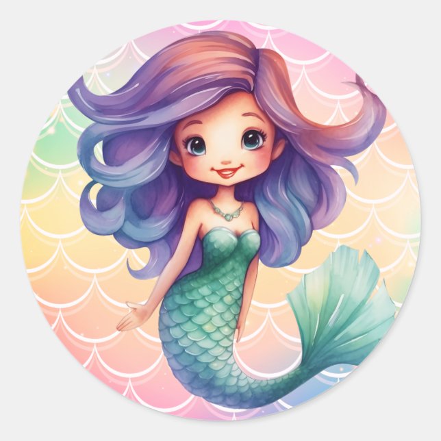 autocollants de sirène de fille (Devant)