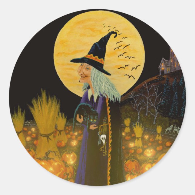 Autocollants de sorcière Halloween, sorcière et Ja (Devant)