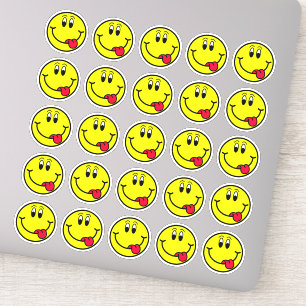 Autocollants de sourire idiots d'Emoji de visage