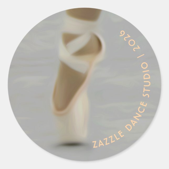 Autocollants de studio de danse Painterly Pointe S (Devant)