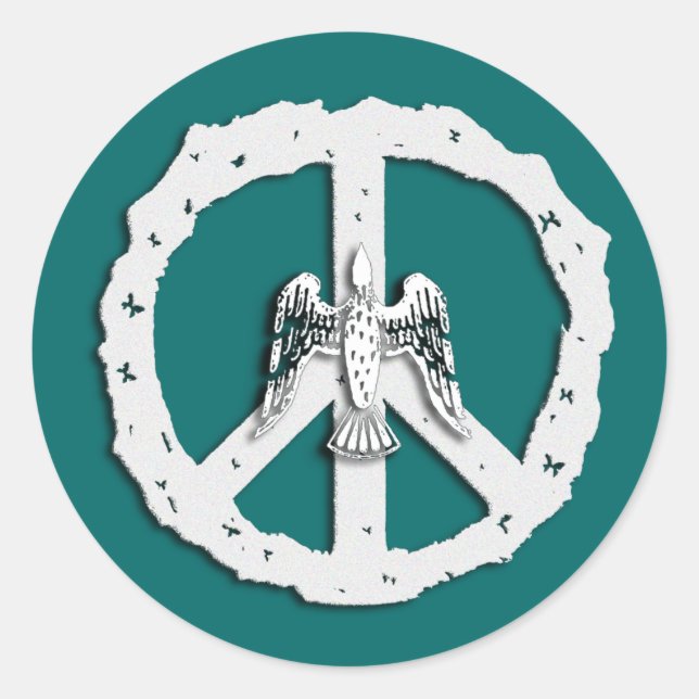 Autocollants de symbole et de colombe de paix (Devant)