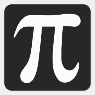 Autocollants de symbole Pi, noir et blanc
