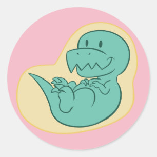 Autocollants de T-Rex de bébé (rose)