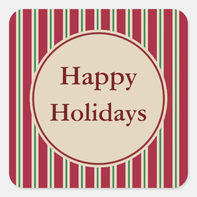 Autocollants de vacances à rayures (Devant)