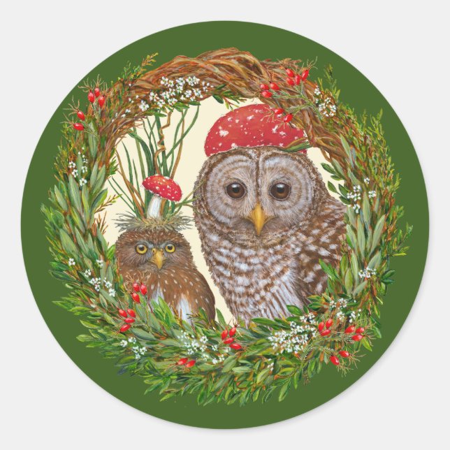 Autocollants de vacances Owl Friends (Devant)
