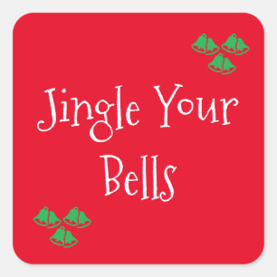 Autocollants de vacances Red & Merry Jingle Bells