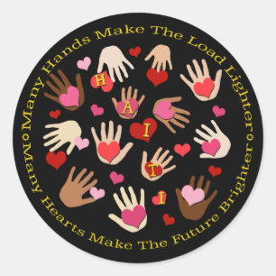 Autocollants de Valentine de soulagement du Haïti