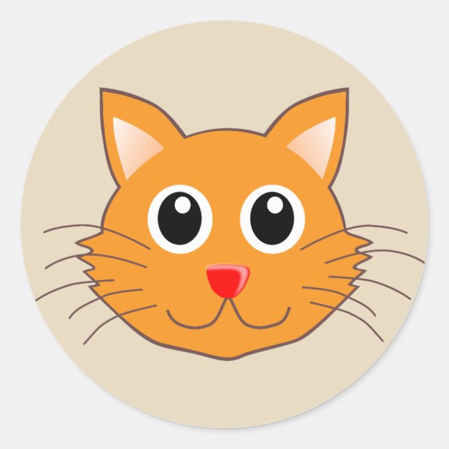 autocollants de visage de chat de dessin animé (Devant)