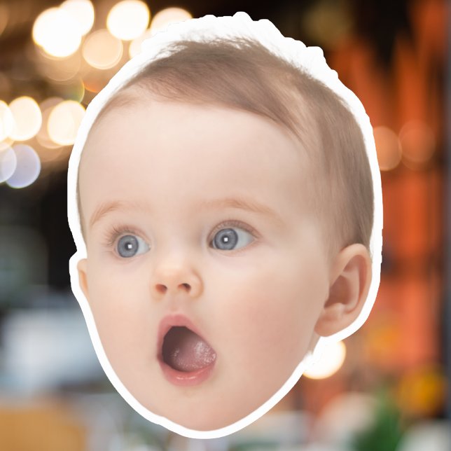 Autocollants de visage personnalisés, photo de vis (Créateur téléchargé)