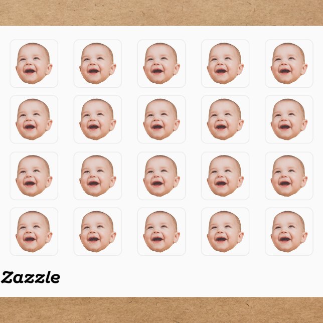 Autocollants de visage personnalisés Photo de visa (Créateur téléchargé)