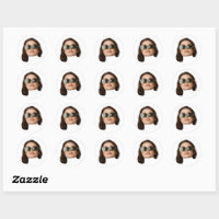 Autocollants de visage personnalisés Photo de visa