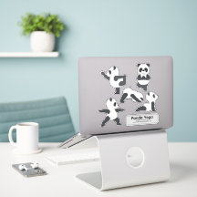 Autocollants de yoga pour pandas