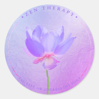 Autocollants dégradé violet bleu lotus peint