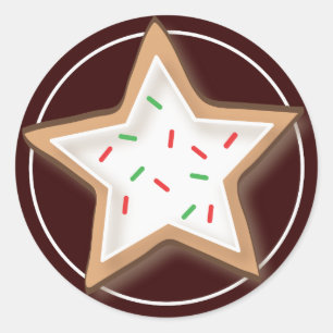 Autocollants délicieux de biscuit de Noël