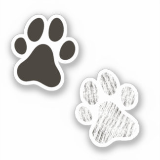 Autocollants d'empreintes de pattes de chien