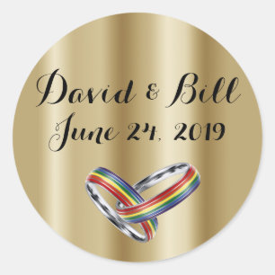 Autocollants d'enveloppe de faire-part de mariage