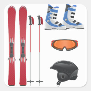 Autocollants d'équipement de ski