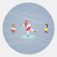 autocollants des patineurs de glace