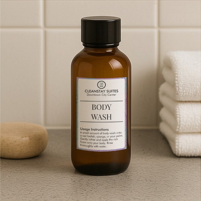 Autocollants d'étiquette de gel douche à logo pers (Créateur téléchargé)