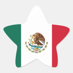 Autocollants d'étoile de drapeau du Mexique