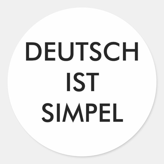 autocollants "Deutsch ist simpel" (Zagoooo) (Devant)
