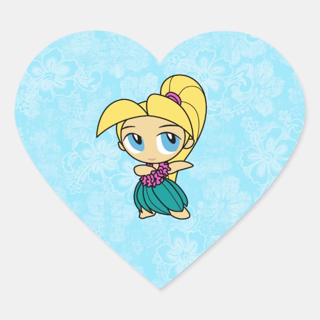 Autocollants d'Hibiscus pour fille Aloha Honeys Hu (Devant)