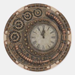 autocollants d'horloge steampunk