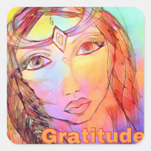 Autocollants d'inspiration de gratitude