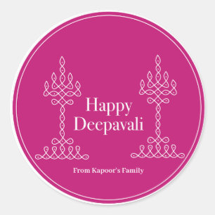 Autocollants Diwali personnalisés pour pack cadeau