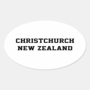 Autocollants d'ovale de Christchurch Nouvelle