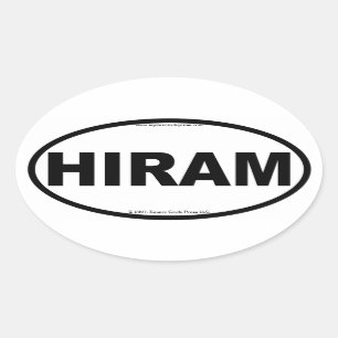 Autocollants d'ovale de HIRAM