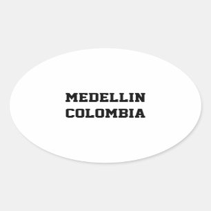 Autocollants d'ovale de Medellin Colombie