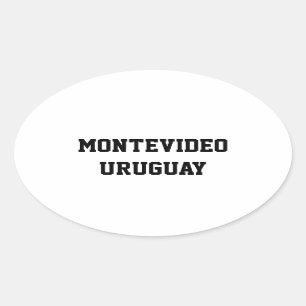 Autocollants d'ovale de Montevideo Uruguay