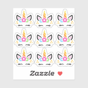 Autocollants drôles et mignons de licorne