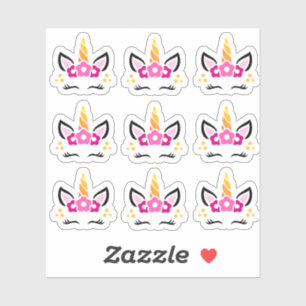 Autocollants drôles et mignons de licorne