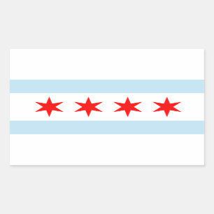 Autocollants du drapeau de Chicago
