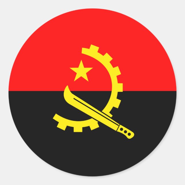 autocollants du drapeau de l'angola (Devant)