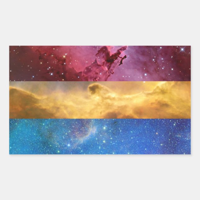 Autocollants du drapeau nébuleux transexuel (Devant)
