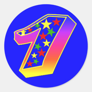 Autocollants du numéro 1 d'étoiles