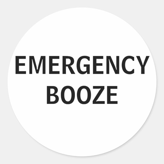 Autocollants d'urgence Booze (Devant)