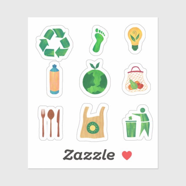 Autocollants écologiques (Feuille)