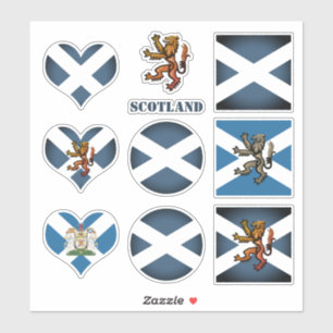Autocollants écossais, Scottish Flag Lion Heart/s