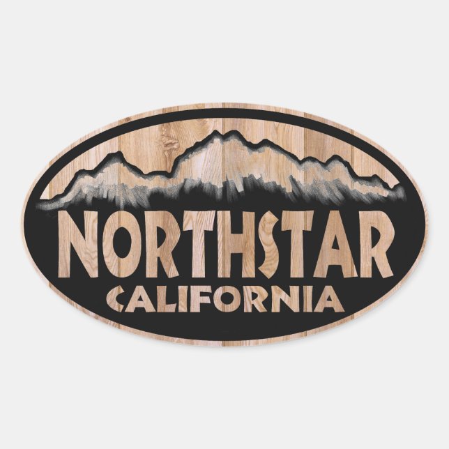 Autocollants en bois d'ovale de signe de Northstar (Devant)