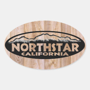 Autocollants en bois d'ovale de signe de Northstar