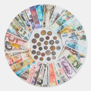 Autocollants en devises étrangères