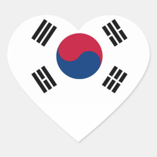 Autocollants en forme de coeur de drapeau