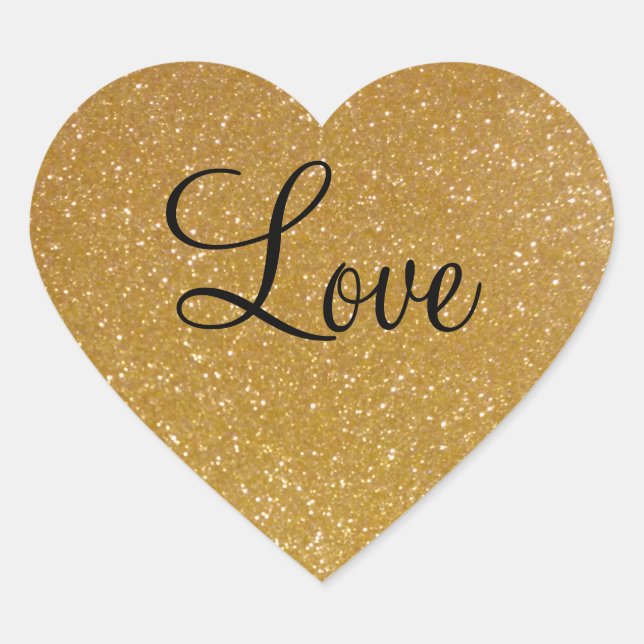 Autocollants en forme de coeur de parties scintill (Devant)